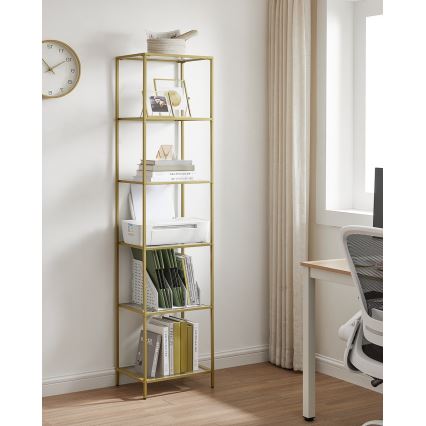 Libreria GLASY dorata