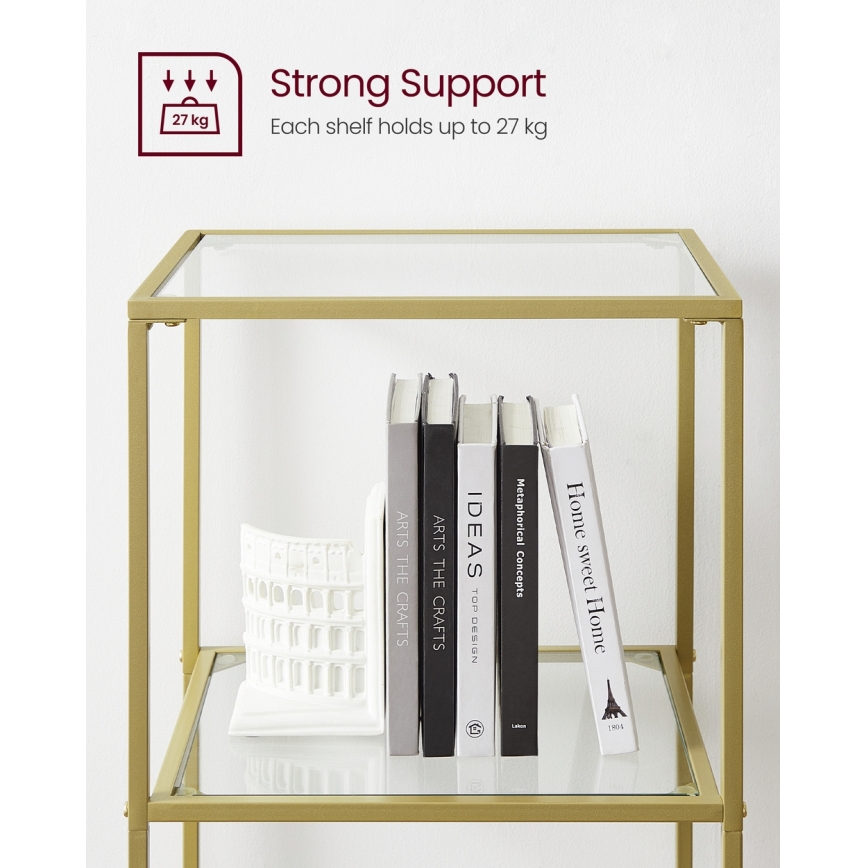 Libreria GLASY dorata