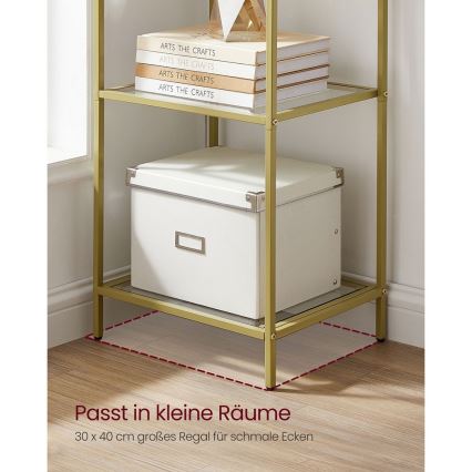 Libreria GLASY dorata