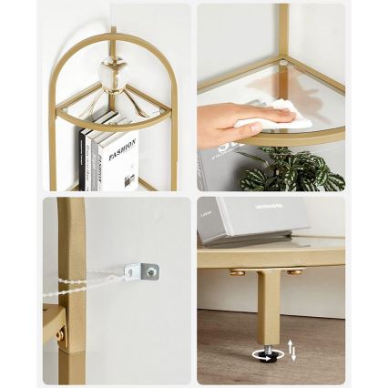 Libreria GLASY dorata