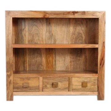 Libreria HINA 120x100 cm legno solido/mango