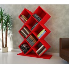 Libreria KUMSAL 129x90 cm rossa