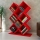 Libreria KUMSAL 129x90 cm rossa