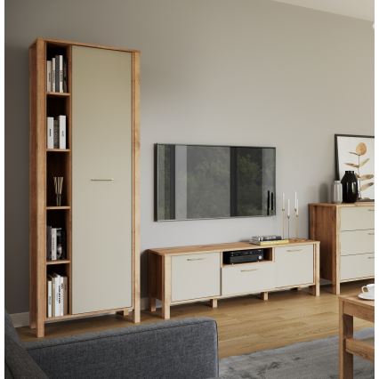 Libreria MENTA 66x200x37 cm rovere wotan/grigio