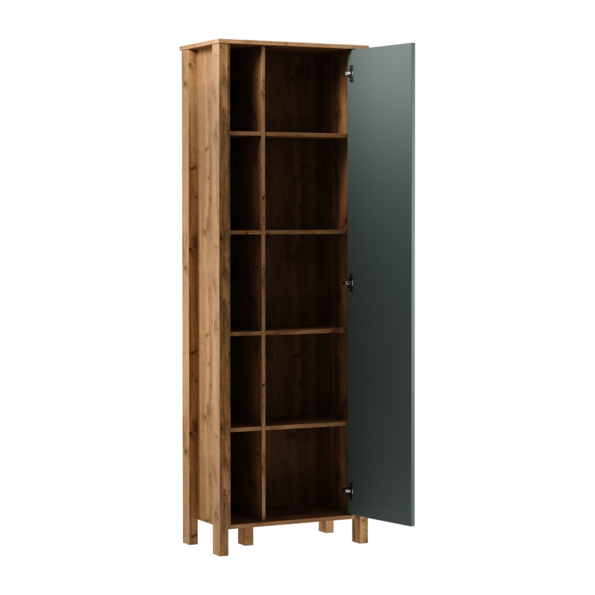Libreria MENTA 66x200x37 cm rovere Wotan/verde