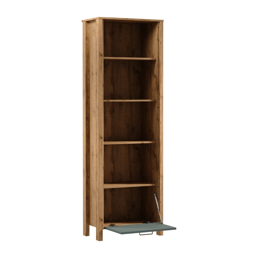 Libreria MENTA 66x200x37 cm rovere Wotan/verde