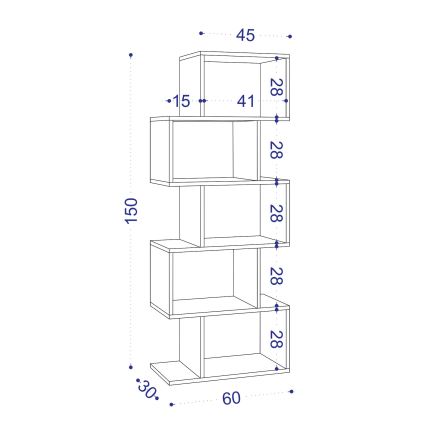 Libreria MERIC 15x60 cm bianca