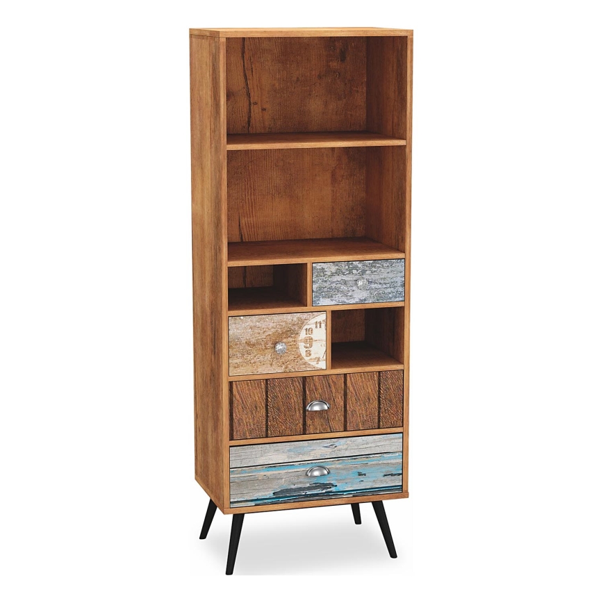 Libreria MEZO 180x60 cm quercia wotan