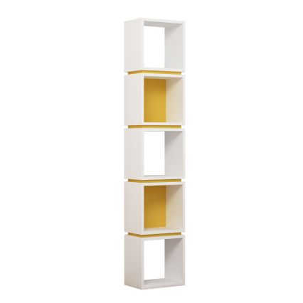 Libreria MULTI 167x32 cm bianco/giallo