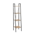 Libreria NARVIK 148x34 cm nero/rovere sonoma
