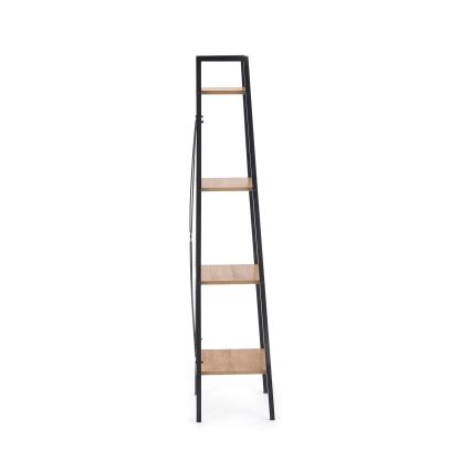 Libreria NARVIK 148x34 cm nero/rovere sonoma