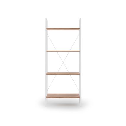 Libreria NARVIK 148x60 cm bianco/rovere Sonoma