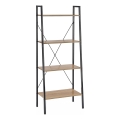 Libreria NARVIK 148x60 cm nero/quercia sonoma
