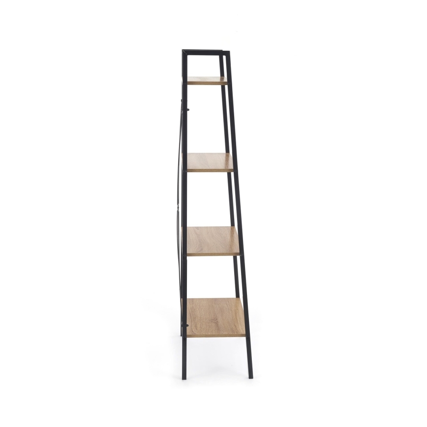 Libreria NARVIK 148x60 cm nero/quercia sonoma