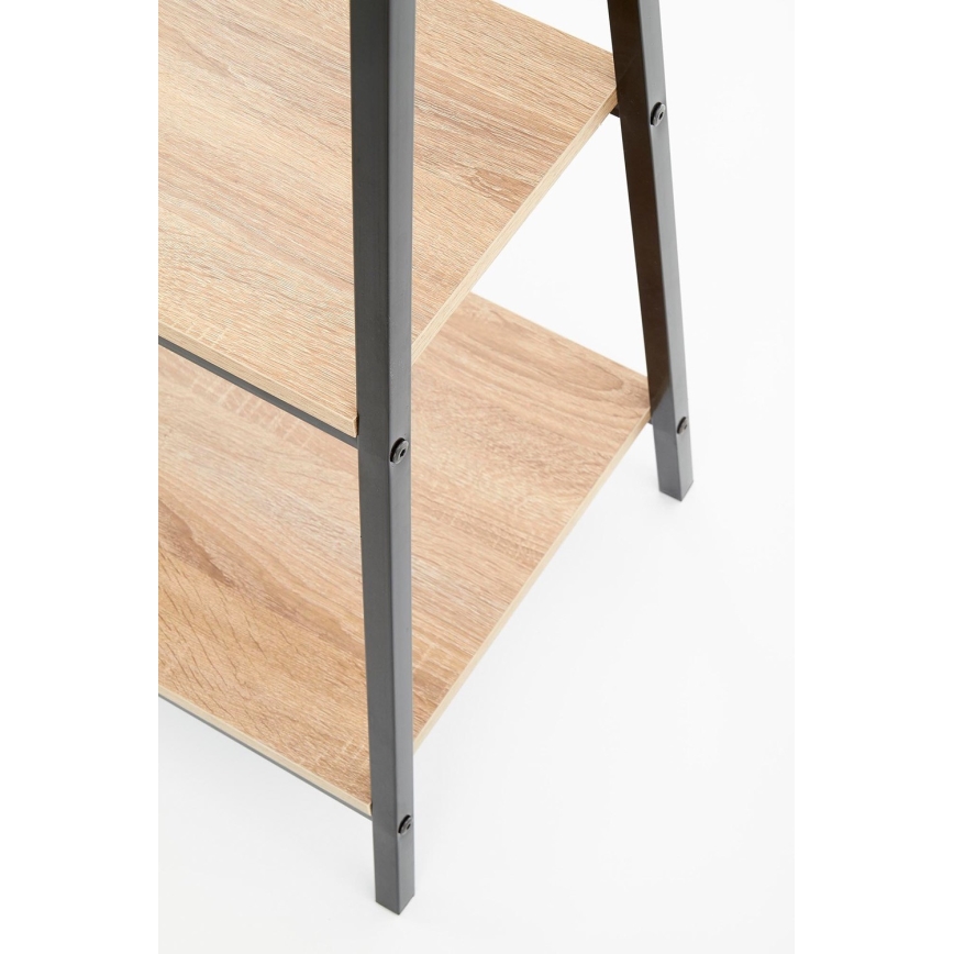 Libreria NARVIK 148x60 cm nero/quercia sonoma