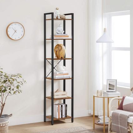 Libreria NAVARO 40x179x30 cm marrone/nero