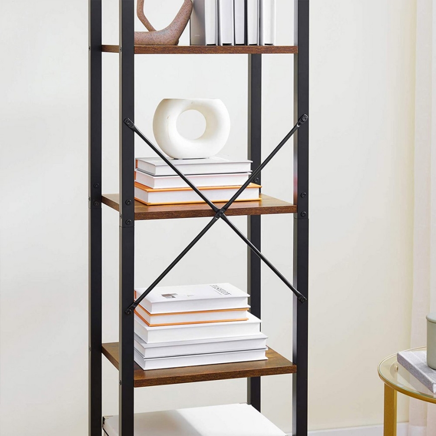 Libreria NAVARO 40x179x30 cm marrone/nero