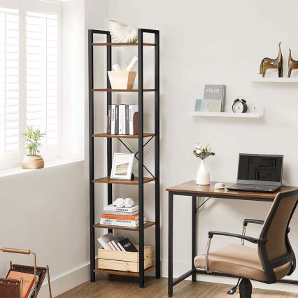 Libreria NAVARO 40x179x30 cm marrone/nero