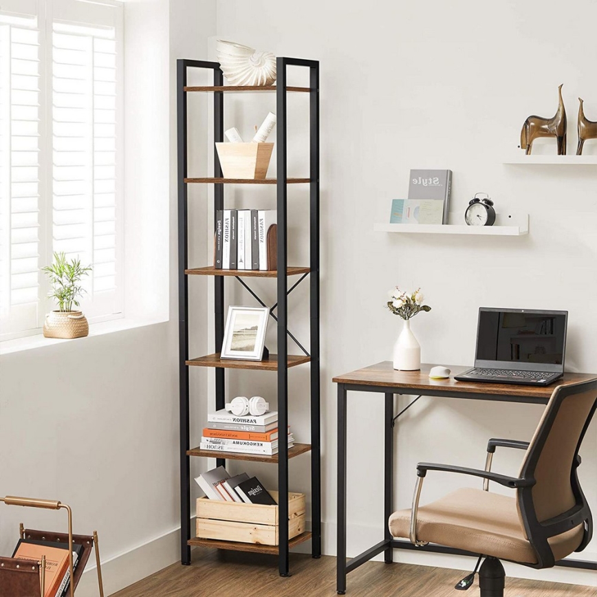 Libreria NAVARO 40x179x30 cm marrone/nero