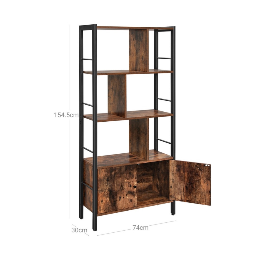 Libreria NAVARO marrone/nera