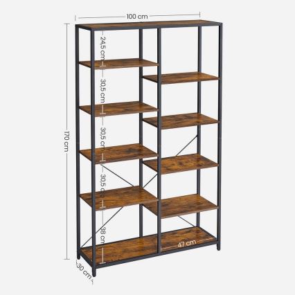 Libreria NAVARO marrone/nera