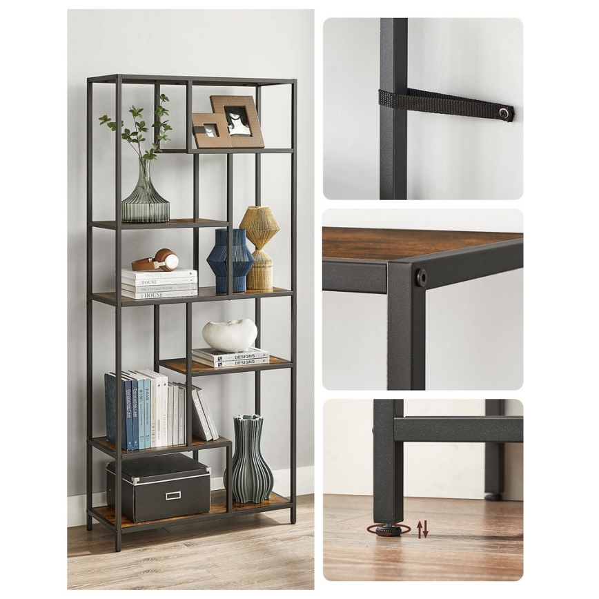 Libreria NAVARO marrone/nera