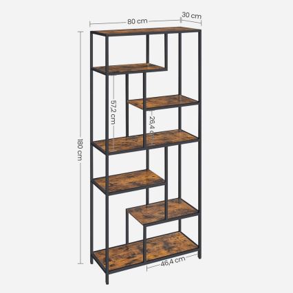 Libreria NAVARO marrone/nera