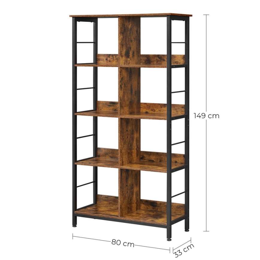 Libreria NAVARO marrone/nera