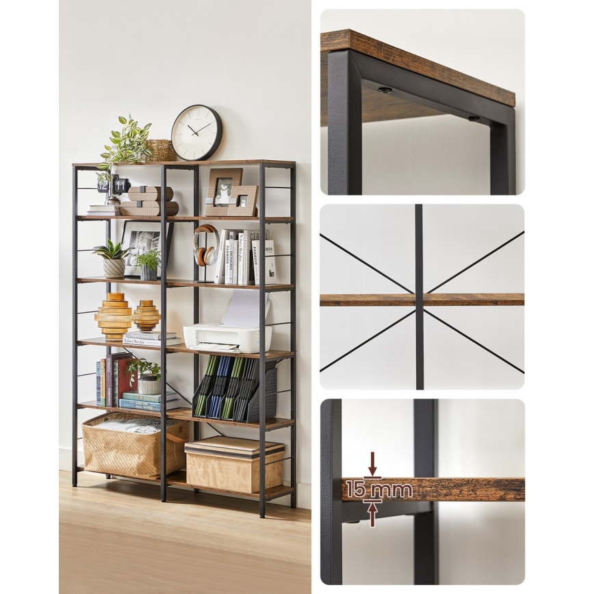 Libreria NAVARO marrone/nera