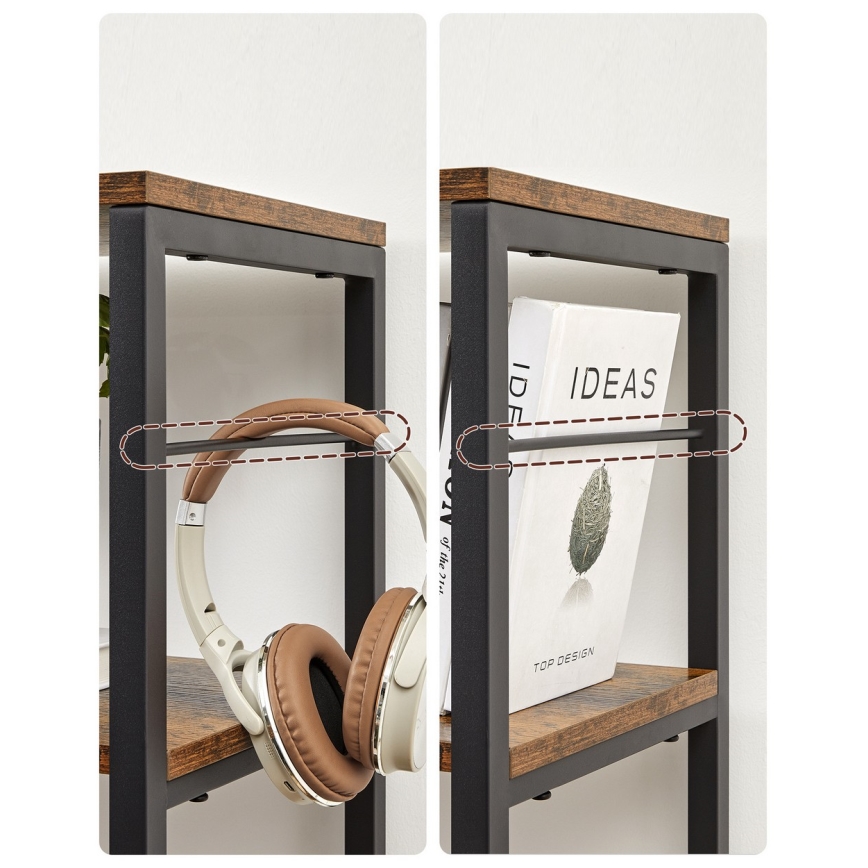 Libreria NAVARO marrone/nera