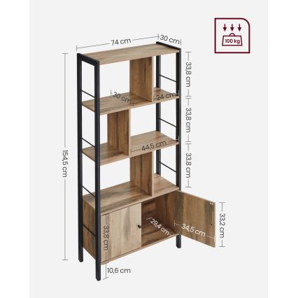 Libreria NAVARO marrone/nero