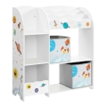 Libreria per bambini con scatole in tessuto ANET bianca