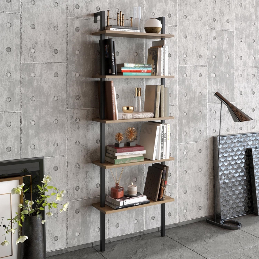 Libreria PIANTE 174x60 cm marrone/nero