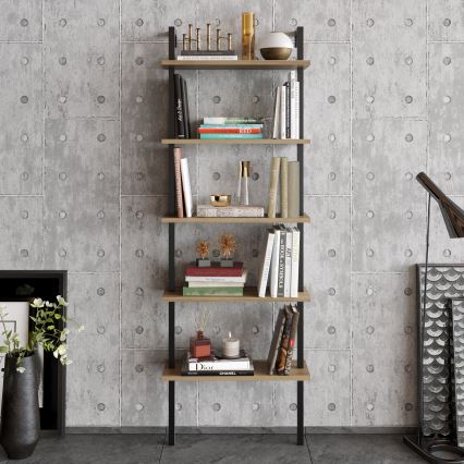 Libreria PIANTE 174x60 cm marrone/nero