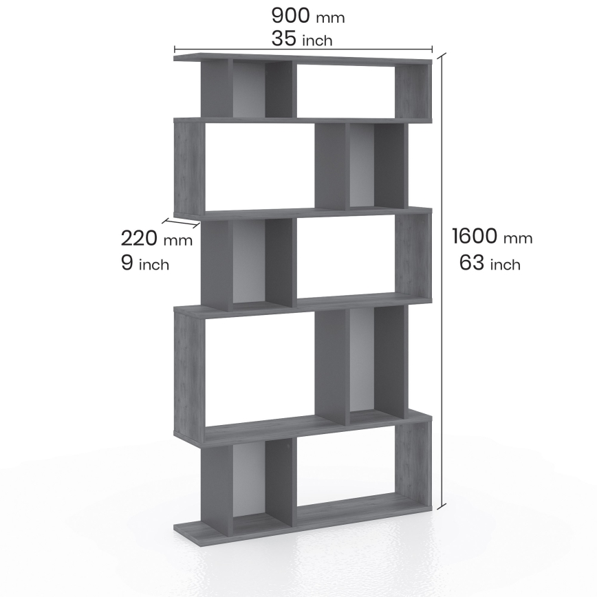 Libreria PIRAMIDE 160x90 cm bianca