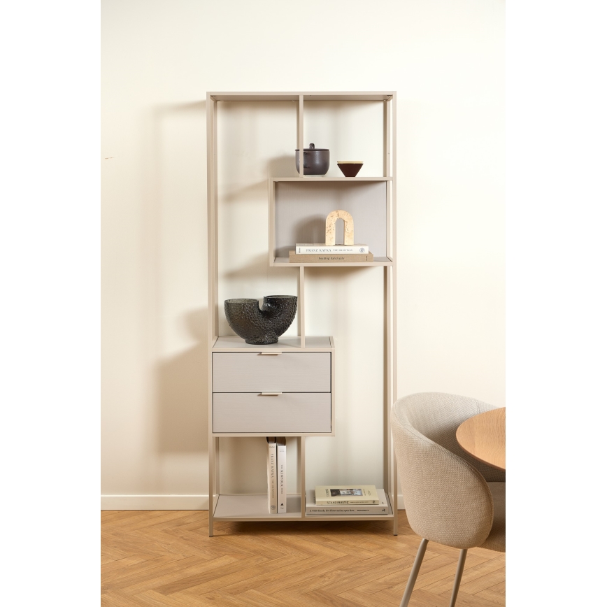 Libreria SARON 77x185 cm grigia