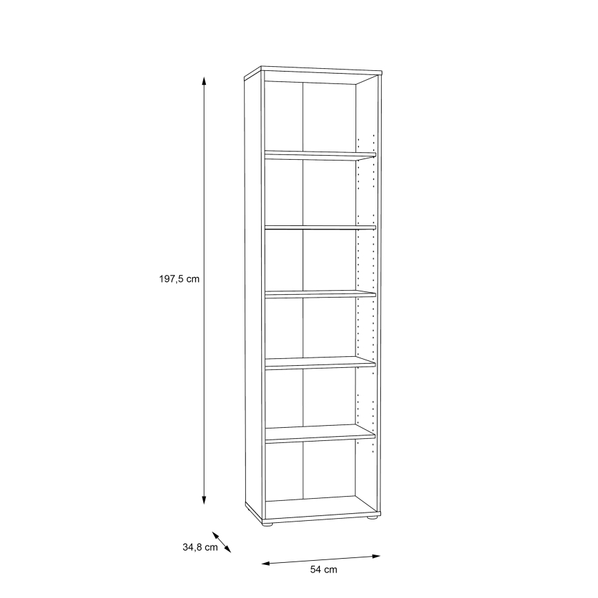 Libreria URAN rovere artigianale