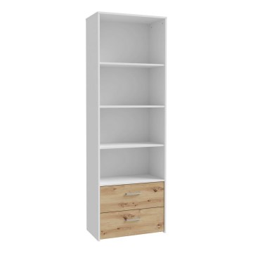 Libreria URO rovere artisan/bianco