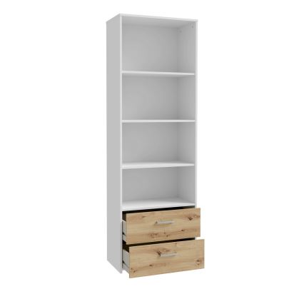 Libreria URO rovere artisan/bianco