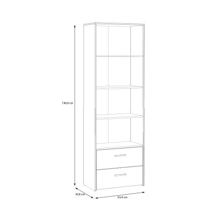 Libreria URO rovere artisan/bianco