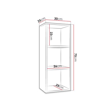 Libreria WORCIK 75x30 cm bianco