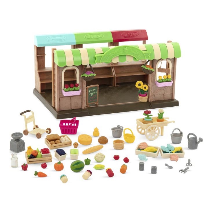 Li'l Woodzeez - Set di giocattoli per il mercato agricolo