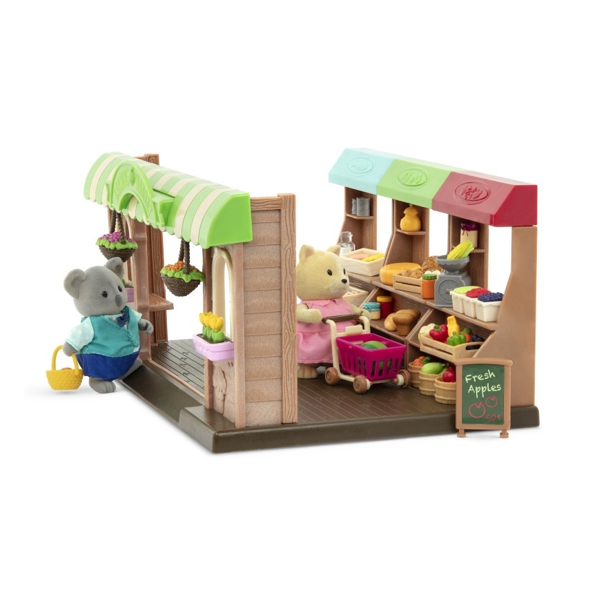 Li'l Woodzeez - Set di giocattoli per il mercato agricolo