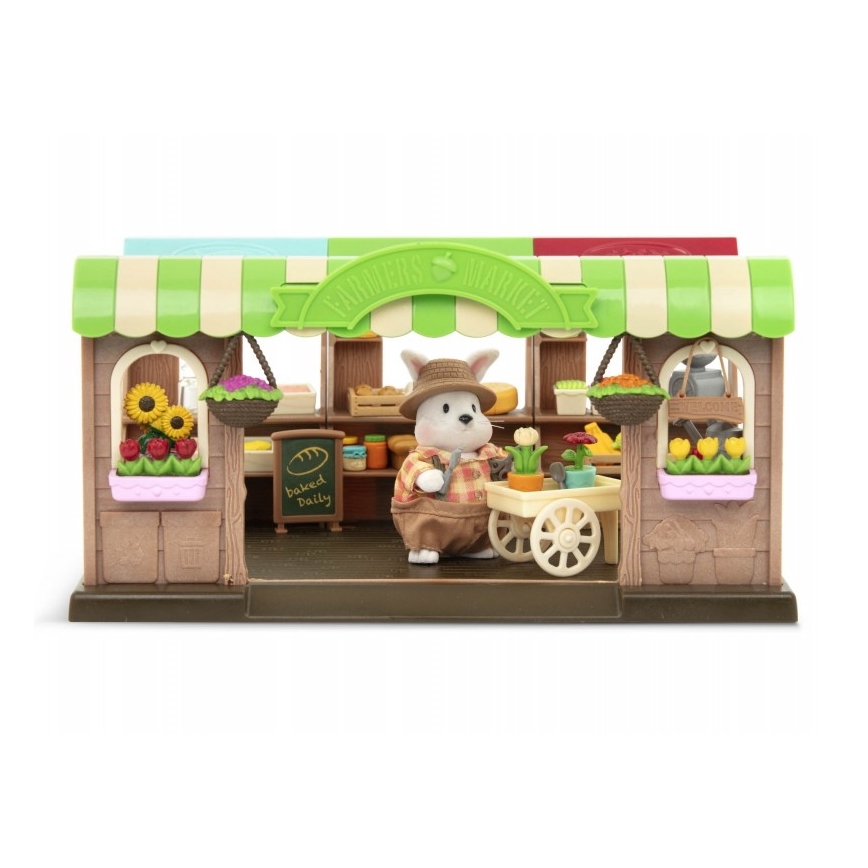 Li'l Woodzeez - Set di giocattoli per il mercato agricolo