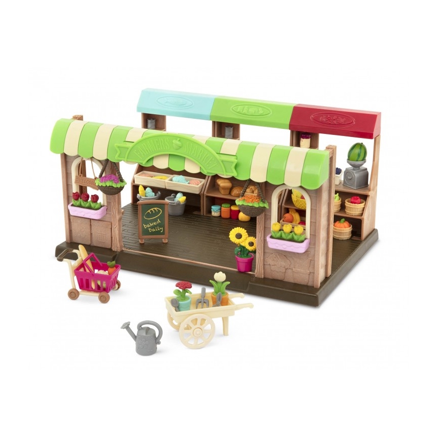 Li'l Woodzeez - Set di giocattoli per il mercato agricolo