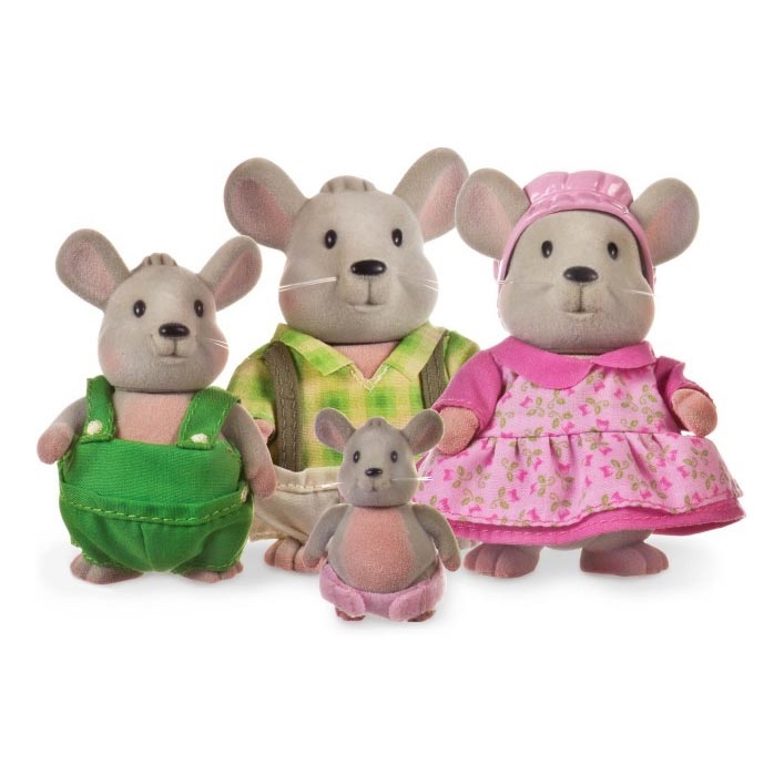 Li'l Woodzeez - Set di miniature HANDYDANDY famiglia di topi