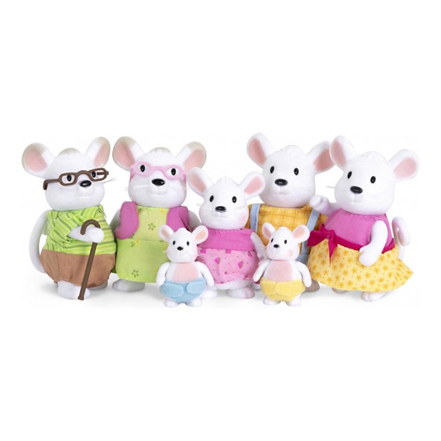 Li'l Woodzeez - Set di miniature NIBBLEKIN famiglia di topi