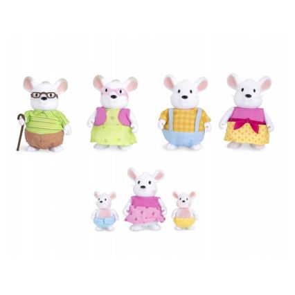 Li'l Woodzeez - Set di miniature NIBBLEKIN famiglia di topi