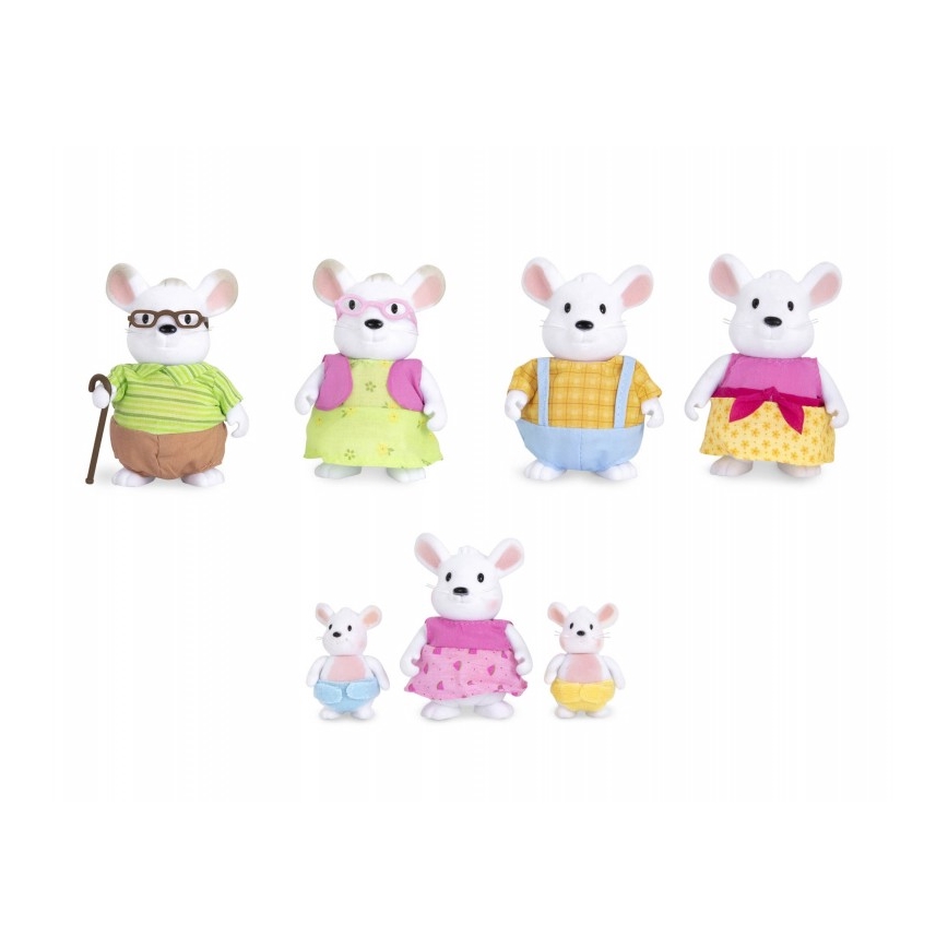 Li'l Woodzeez - Set di miniature NIBBLEKIN famiglia di topi