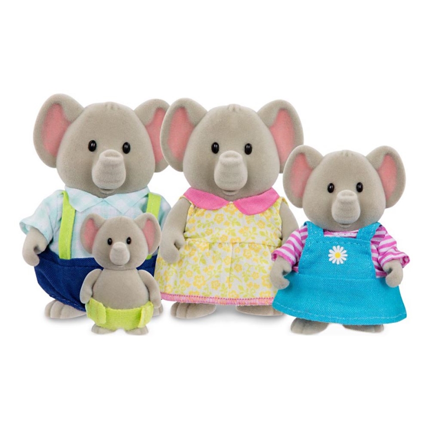 Li'l Woodzeez - Set di miniature OLIPHANT famiglia di elefanti